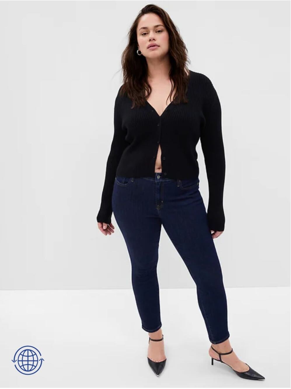 GAP NWT Mid Rise True Skinny Jeans with Dark Wash Washwell // 31 Long